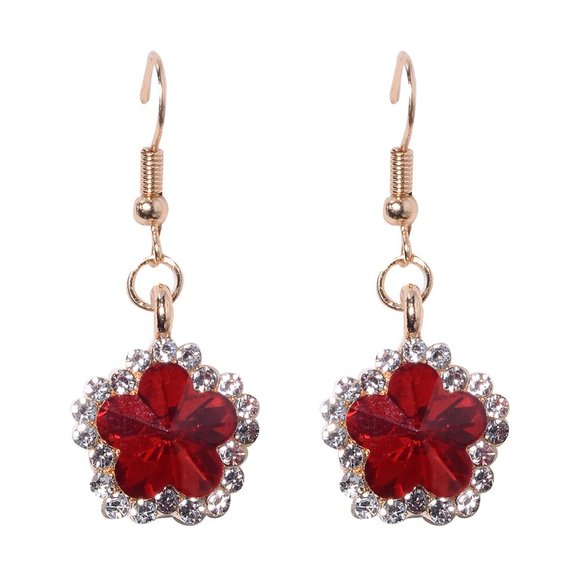 Austrian Crystal Earrings and Necklace (20 in) - Picture 4 of 4